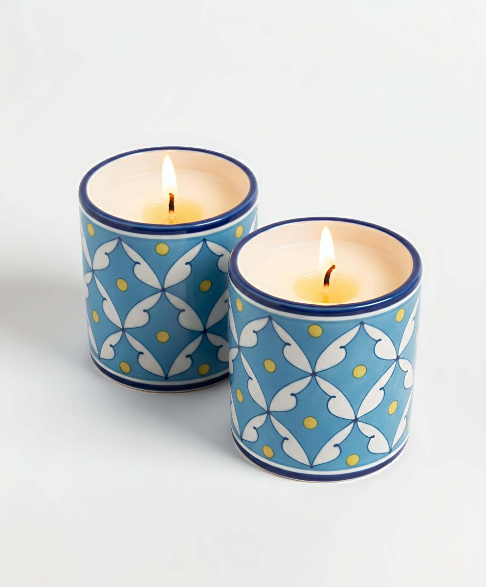 Aakash - Neelambara Blue Pottery Neelambara 20 Aakash set of 3 Aakash - Neelambara