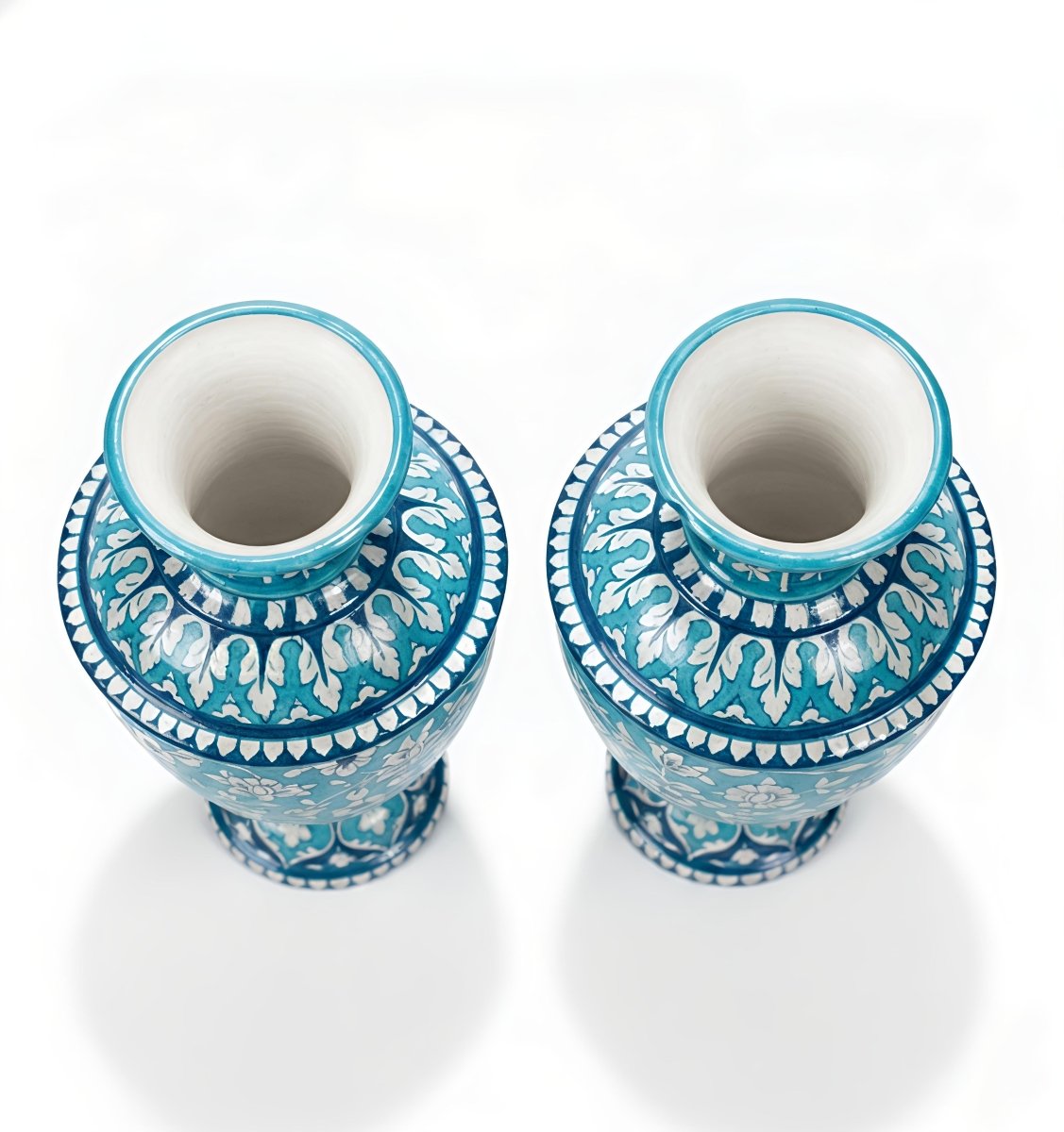 Amber Kusum - Neelambara Blue Pottery Neelambara   12 inch Amber Kusum - Neelambara
