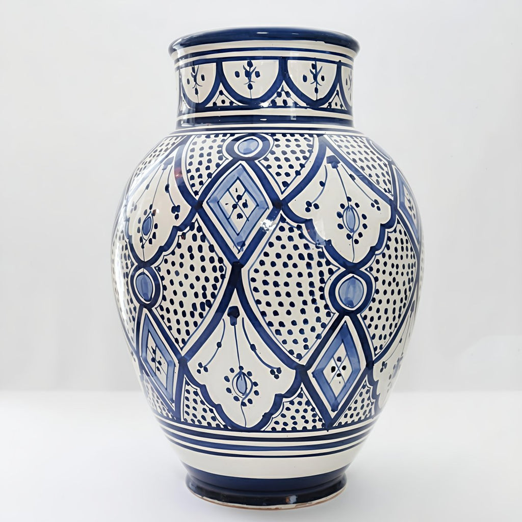 Chitranjan Kalash - Neelambara Blue Pottery Neelambara   12 inch Chitranjan Kalash - Neelambara