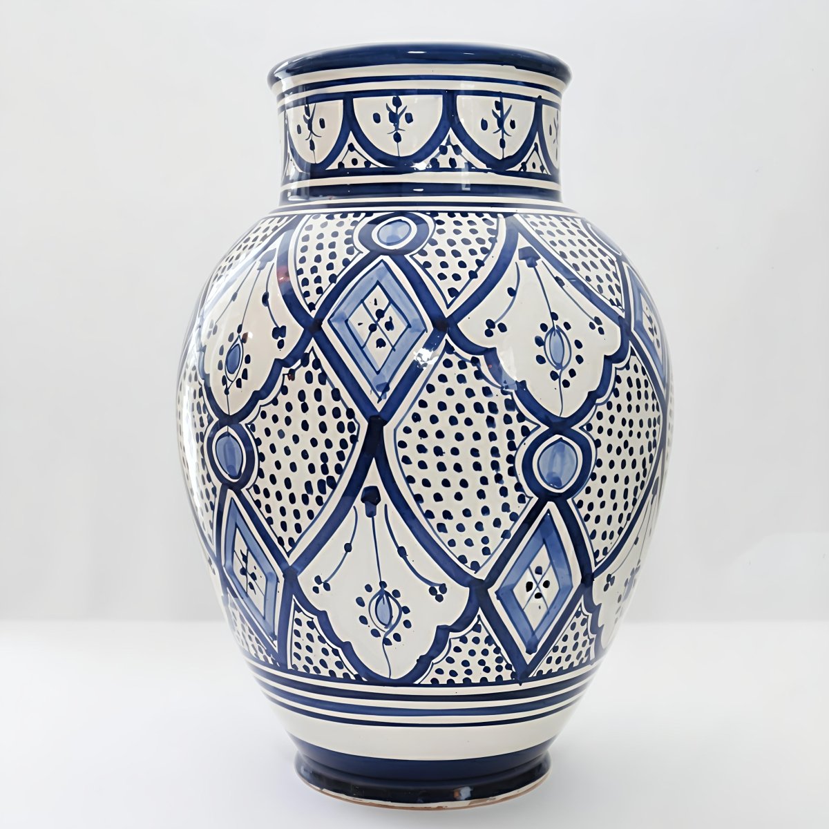 Chitranjan Kalash - Neelambara Blue Pottery Neelambara   12 inch Chitranjan Kalash - Neelambara