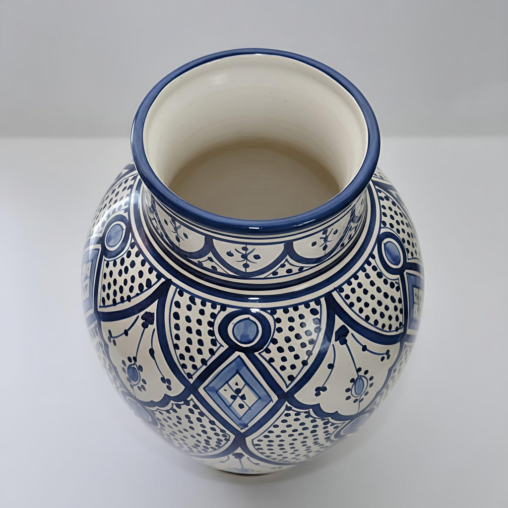 Chitranjan Kalash - Neelambara Blue Pottery Neelambara   12 inch Chitranjan Kalash - Neelambara