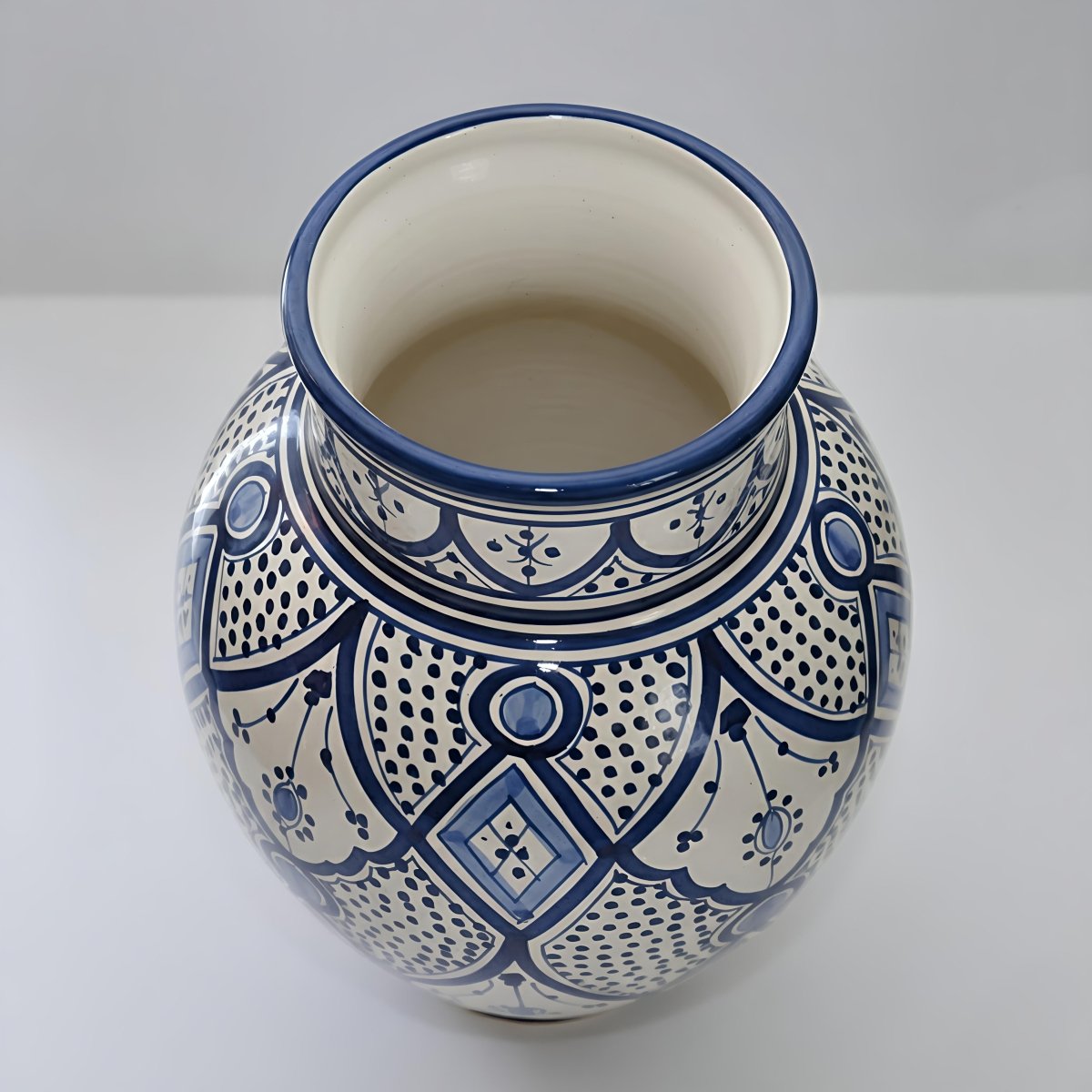 Chitranjan Kalash - Neelambara Blue Pottery Neelambara   12 inch Chitranjan Kalash - Neelambara