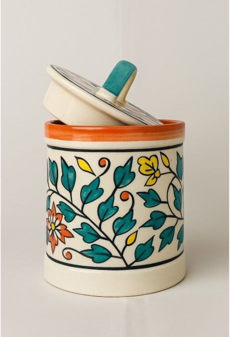 Manjaari Martbaan - Neelambara Blue Pottery Neelambara 26 Manjaari Martbaan 4 Inch Manjaari Martbaan - Neelambara