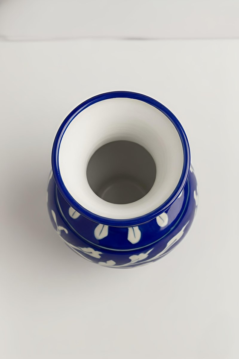 Neel Kamal Kalash - Neelambara Blue Pottery Neelambara   12 inch Neel Kamal Kalash - Neelambara