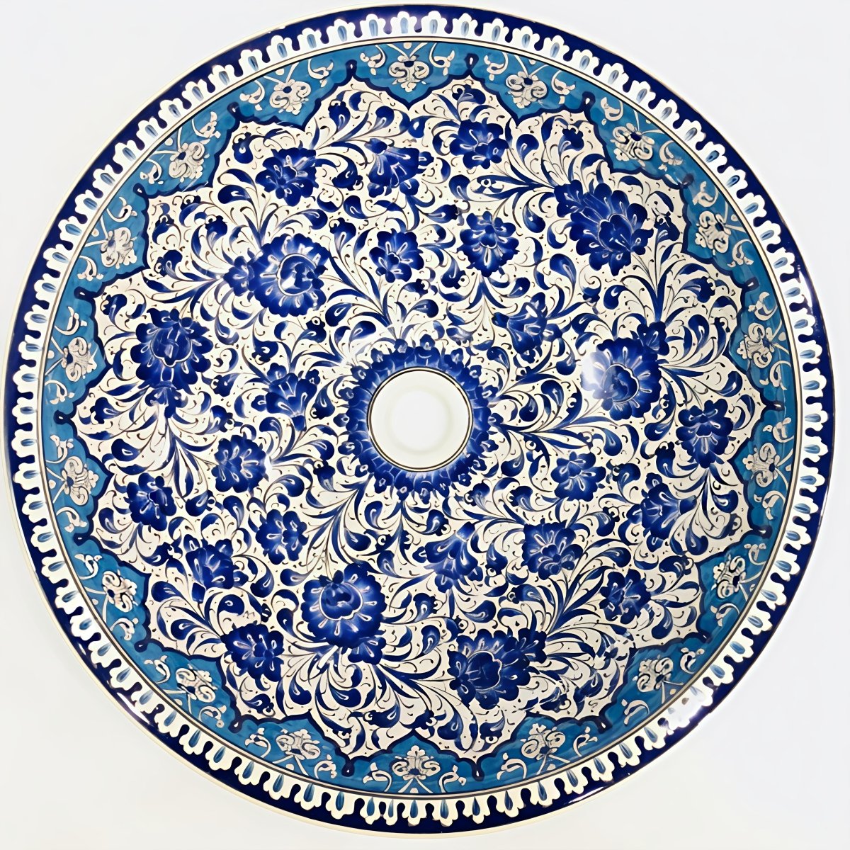 Neel Kamal Kund - Neelambara Blue Pottery Neelambara   Custom size Neel Kamal Kund - Neelambara