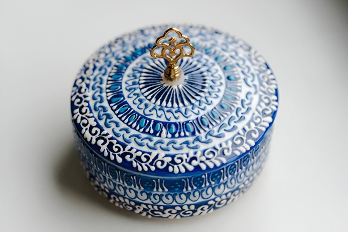 Neela Vilas - Neelambara Blue Pottery Neelambara   3 inch x 5 inch Neela Vilas - Neelambara