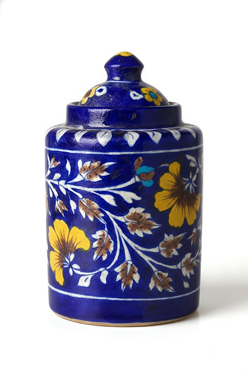 Neelambara Pushpa Nidhi - Neelambara Blue Pottery Neelambara 24 Neelambara Pushpa Nidhi 7*4.5 Inch Neelambara Pushpa Nidhi - Neelambara