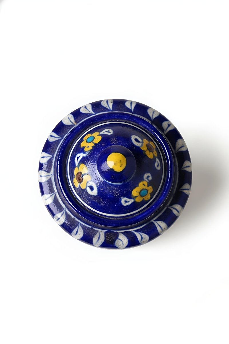 Neelambara Pushpa Nidhi - Neelambara Blue Pottery Neelambara 24 Neelambara Pushpa Nidhi 7*4.5 Inch Neelambara Pushpa Nidhi - Neelambara