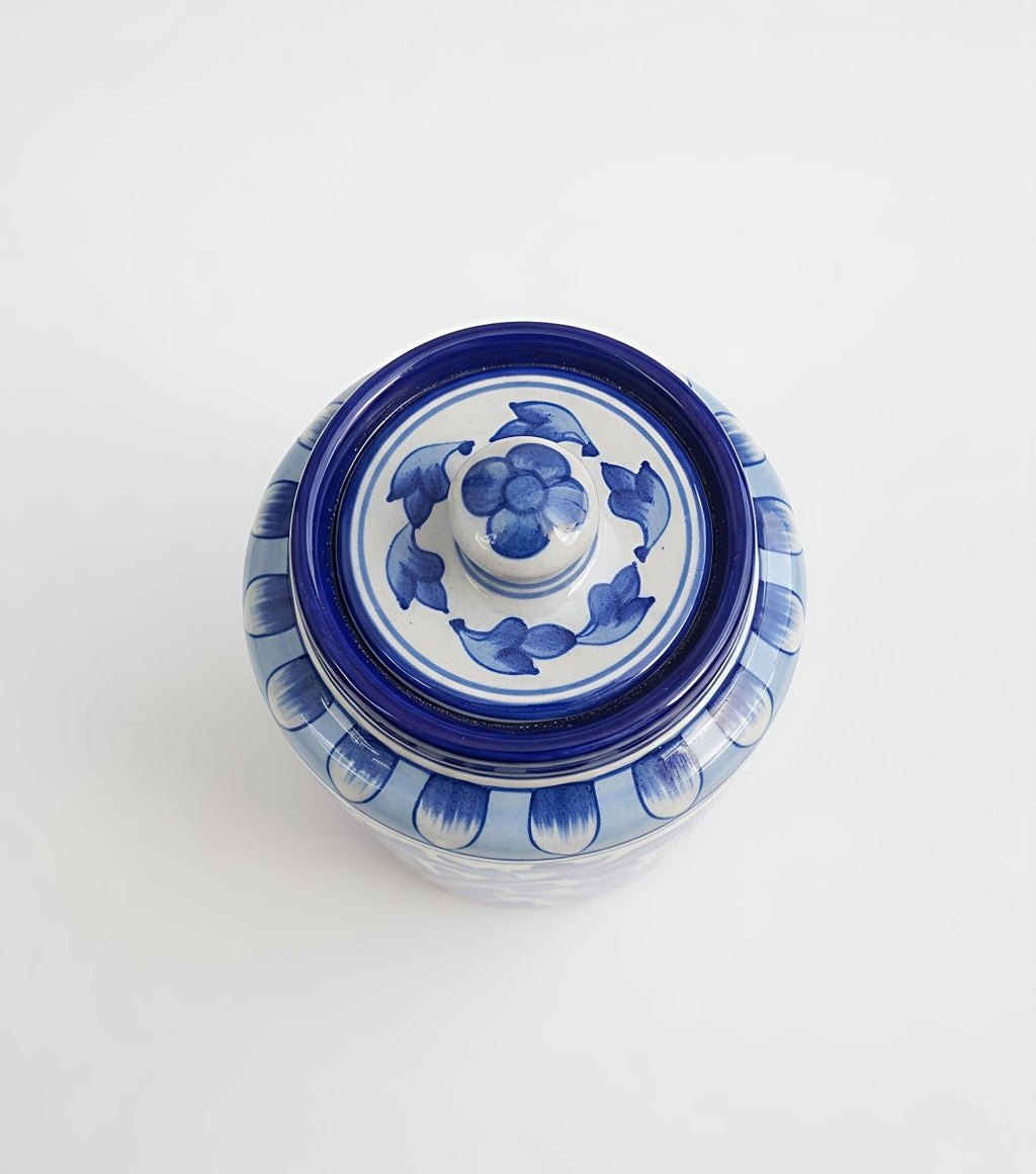 Pushpa Dhara Nidhi - Neelambara Blue Pottery Neelambara   7 inch x 4.5 inch Pushpa Dhara Nidhi - Neelambara