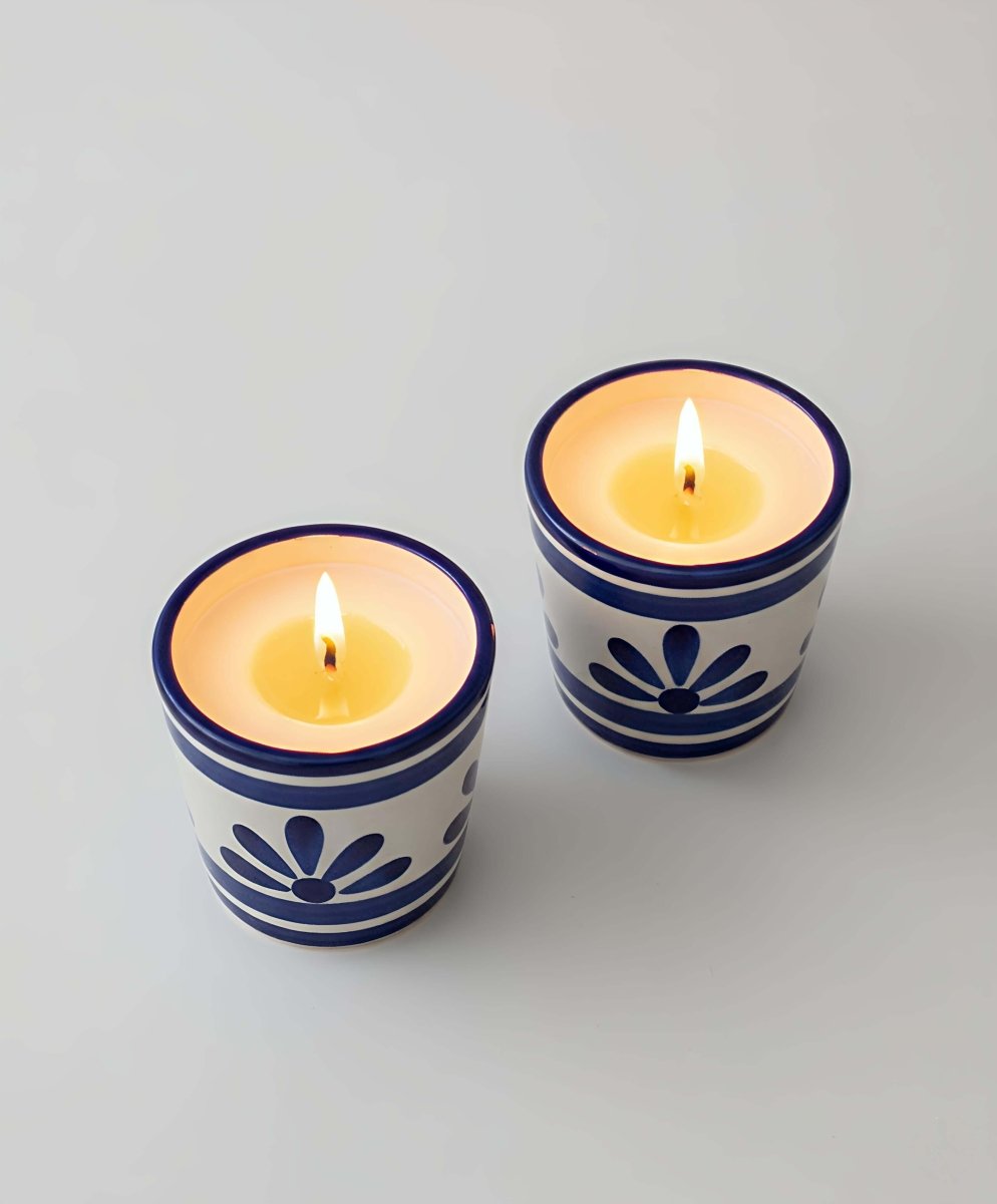 Shukra - Neelambara Blue Pottery Neelambara 20 Shukra set of 3 Shukra - Neelambara