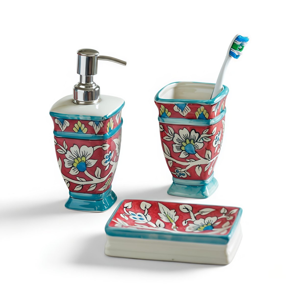 Sindoori Pushpanjali - Neelambara Blue Pottery Neelambara   Sindoori Pushpanjali - Neelambara