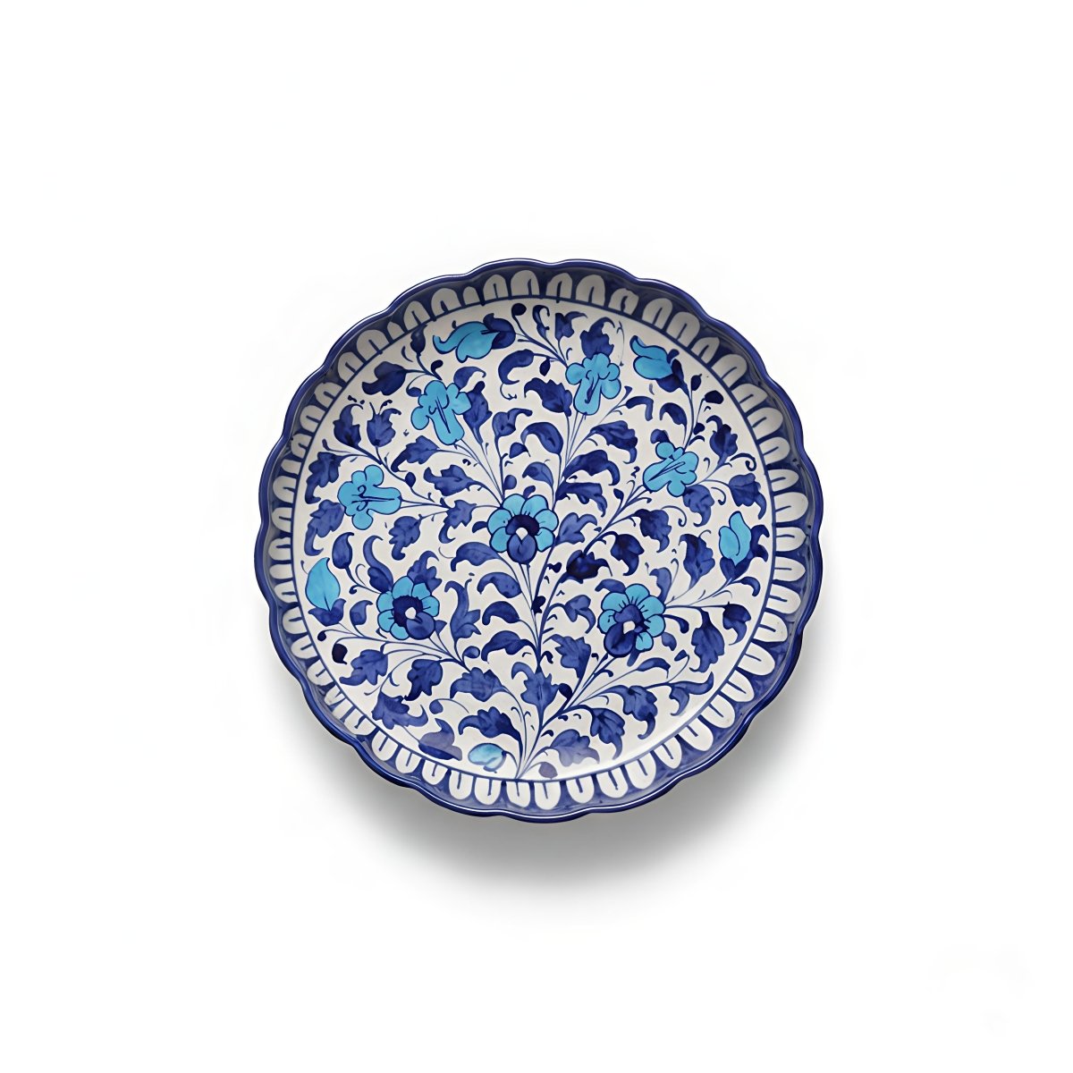 Tarag Thali - Neelambara Blue Pottery Neelambara   12 inch Tarag Thali - Neelambara